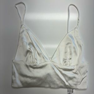 NWT Zara Off White Bralette/Crop Top S